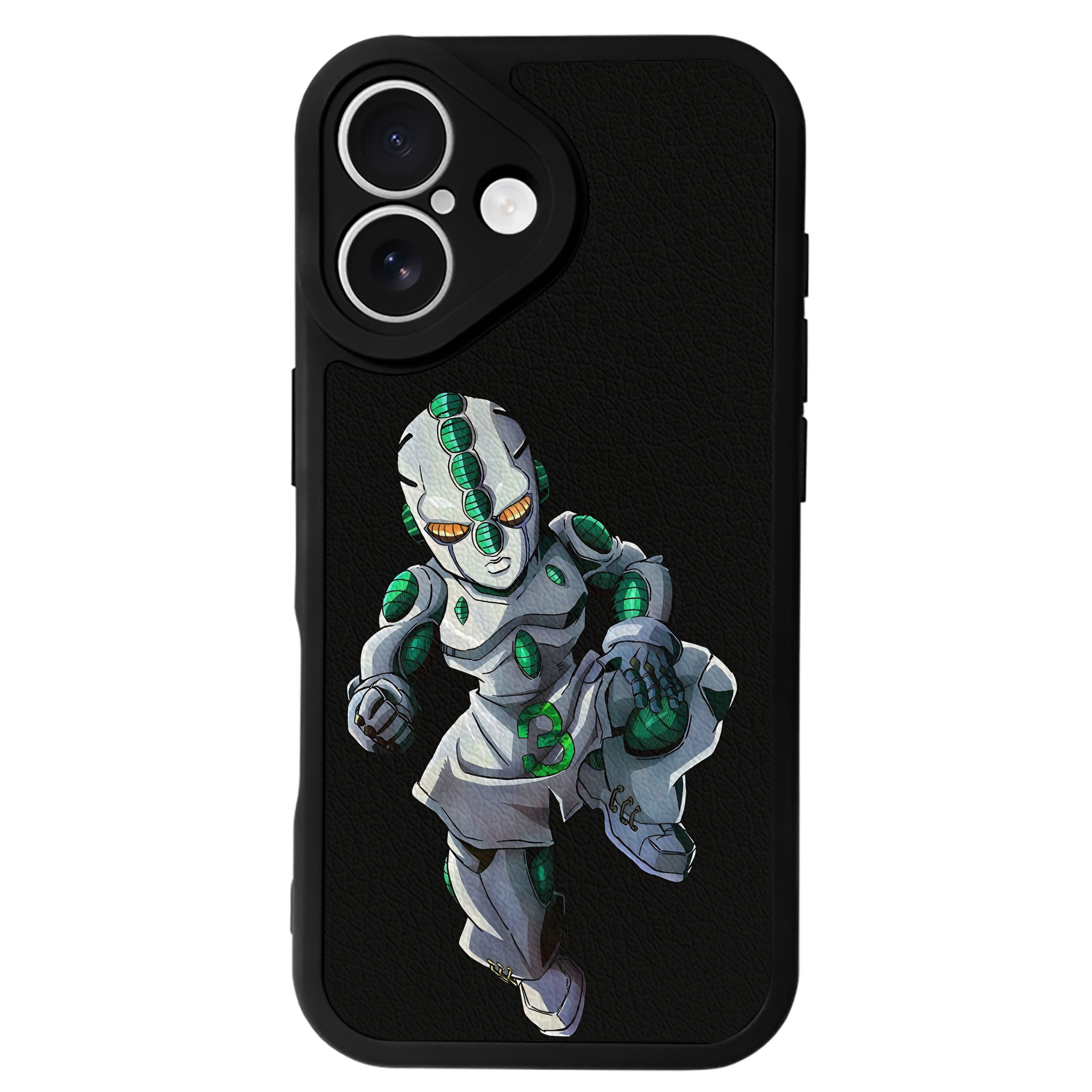 （画像用） ジョジョの奇妙な冒険 広瀨康一 JoJo's Bizarre Adventure Hirose Koichi 【iPhone 16シリーズ対応】シリコンスマホケース（レザー調） 材質：シリコン